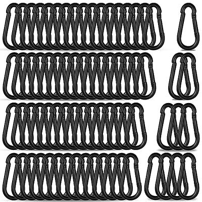 10 PCS Stainless Steel Carabiner Clip Spring-Snap Hook - Lotsun M4 1.57  Inch Heavy Duty Carabiner Clips for Keys Swing Set Camping Fishing Hiking