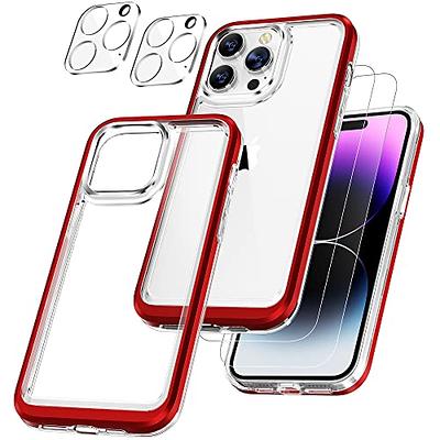 Mkeke for iPhone 15 Pro Max Case Black, [Not-Yellowing] with 2X Tempered  Glass Screen Protector, [Military-Grade Drop Protection] Shockproof Phone