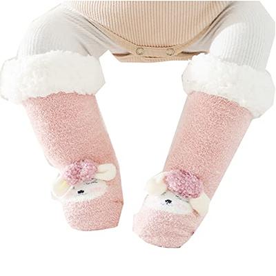 Kids Boys Girls Fuzzy Slipper Socks Soft Warm Thick Fleece lined Christmas  Stockings For Child Toddler Winter Home Socks