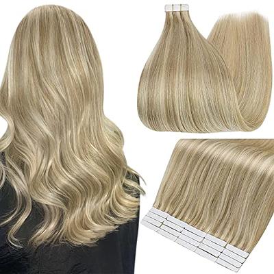 Full Shine Hair Extensions Tape ins Blonde Human Hair 14inch Invisible  Extensions Glue in Skin Weft 20Pieces 50Grams Natural Hair Tape in  Extensions Straight Hair - Yahoo Shopping