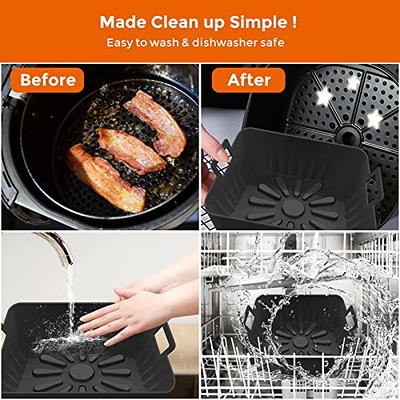 Loveuing Air Fryer Silicone Liners - Reusable Non-stick Air Fryer Silicone  Pot Liner Compatible with COSORI Air Fryer Basket Accessories (Large