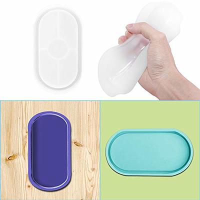 Oval Shape Resin Coaster Mold Silicone Jewelry Tray Epoxy Resin