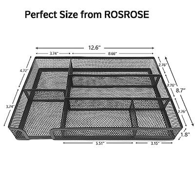 Simplify 4 Pack Small Square Clear Drawer Organizer 3.74 inch Wide