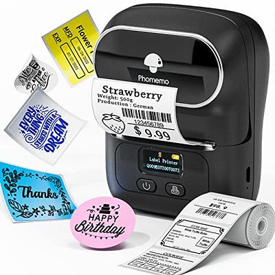 Memoking M200 Label Maker Machine with Tape 3 Rolls - Portable Label Maker  Bluetooth - Barcode Label Printer for Labeling Products - Wireless Label