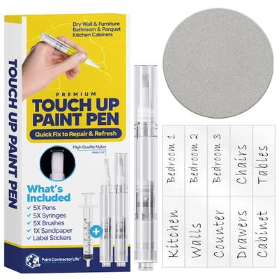 Touch Up Paint Pen for Walls (5 Pack) Furniture Repair Kit for Wood Floors,  Drywall,Cabinets