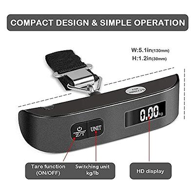 Samadex Luggage Scale, Digital Weight Scales for Travel Accessories  Essentials Suitcases, Portable Handheld Scale with Temperature Sensor,  Rubber Paint, 110 Pounds, Battery Included - Yahoo Shopping