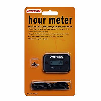 NKTECH NK-HS2 Inductive Hour Meter for Gas Engine Lawn Mover Marine ATV  Motorcycle Boat Snowmobile Dirt Bike Outboard Motor Generator IP68 99999HRS  Hourmeter (Black) - Yahoo Shopping