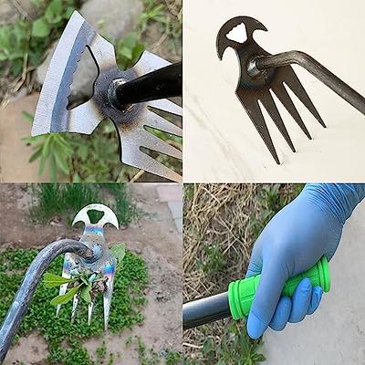 New Weeding Artifact Uprooting Weeding Tool, 16 Weed Puller, 4 Teeth  Manganese Steel Forged Hand Weeder, Dual Purpose Hand Remover for Garden  Yard