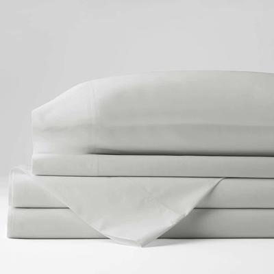 The Company Store Pearl Gray Solid 400-Thread Count Supima Cotton Percale California King Deep Pocket Fitted Sheet