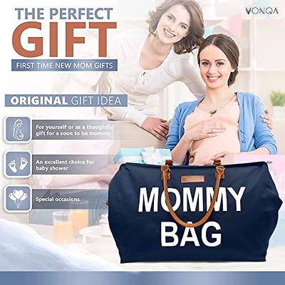 printe Mommy Bag, Hospital Bag for Labor and Delivery, Large Diaper Bag for  Mom Travel, Waterproof Baby Bag with 2 Organizer Pouches, Khaki