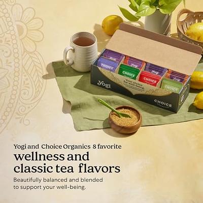  Yogi Tea & Choice Organics Tea Variety Pack - 16 Tea Bags per  Pack (4 Packs) - Organic Tea Sampler Gift Box - Includes Yogi Sweet  Tangerine Positive Energy Tea