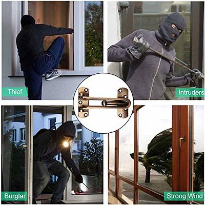 SAISN Door Reinforcement Lock Latch Swing Bar Lock for Home Security Front  Door Locks for Kids Thicken Solid Aluminium Alloy (Bronze) - Yahoo Shopping