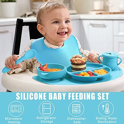 Toddler Silicone Plates and Bowls Set Baby Led Weaning Supplies