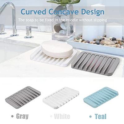 3pcs Kitchen Sink Tray, Self Draining Soap Dish, Silicone Sponge