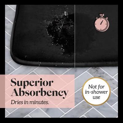  Genteele Bath Mats for Bathroom Non Slip - Black 17 x