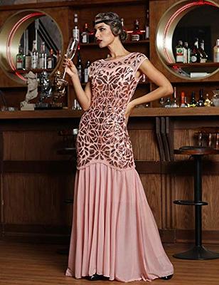 Amazon.com: Beauty-Emily Women Evening Dress 1920s Flapper Cocktail Mermaid Formal  Gown Beige : Clothing, Shoes & Jewelry