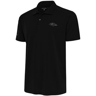 Men's Antigua White/Gray Baltimore Ravens Metallic Logo Nova Polo