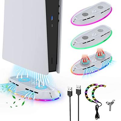 PS5 Cooling Fan Stand with RGB Light for PS5 Digital Disc Edition, 2  Adjustable Speed Cooling