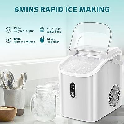 Xbeauty Countertop Nugget Ice Maker- Up to 35lbs of Ice a Day with  Self-Cleaning,Stainless Steel,Removable Ice Basket&Scoop for  Home/Kitchen/Office/Party, Silver - Yahoo Shopping