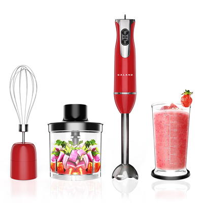 Galanz 4-in-1 Retro Immersion Hand Blender with Whisk & Chopper & Blending  Stick, 2 Speeds with Turbo Setting, 260W, Retro Red - Yahoo Shopping