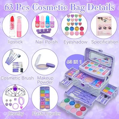 Kids Makeup Kit for Girl - Kids Makeup Kit Toys for Girls 48Pcs Washable  Real Make-up Kit Toy for Little Girls, Toddler Make up & Non-Toxic Cosmetic