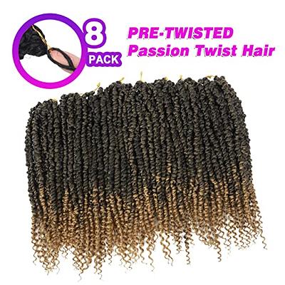 9 Pack Passion Twist Crochet Hair 10 Inch Pre-twisted Passion Twist Hair  Pre Looped Boho Crochet Braids Hair for Women Girls and Kids (10Inch,1B) -  Yahoo Shopping