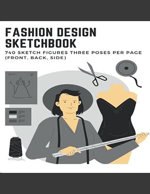 Fashion Sketchbook Christmas: Figure Female Template With Front