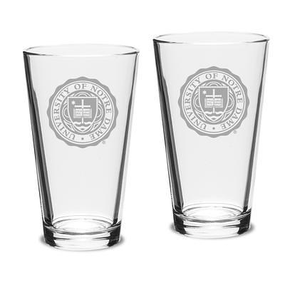 Notre Dame Fighting Irish 16oz. Guinness Harp Logo Pint Glass