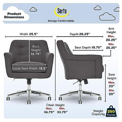 Serta Leighton Home Office Chair with Memory Foam Beige