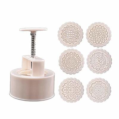 Mooncake Molds Set, Mid-Autumn Festival Hand-Pressure Moon Cake maker 6 pcs  for baking, DIY Hand Press Cookie Stamps Pastry Tool(1 Mold, 6 Stamps).  (50G) - Yahoo Shopping