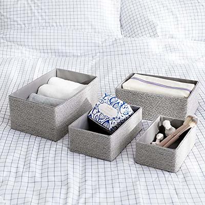 LA JOLIE MUSE Small Wicker Baskets for Organizing, Bathroom Basket with  Handle, Recycled Paper Rope Storage Basket for Shelves Bathroom Cupboards