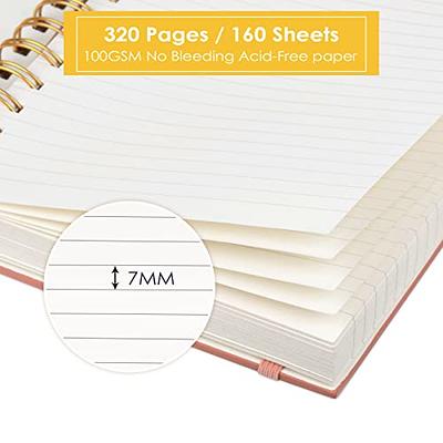 Hardcover Spiral Notebook, College Ruled Notebook Journal with 320