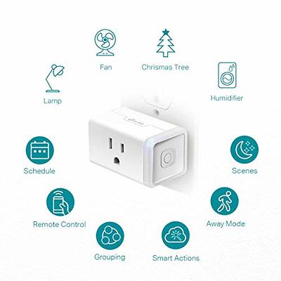 Smarthome Wireless Outlet Plugs Alexa Google Home Certified Compatible,  Smartphone App Enabled - WiFi Convenience, 3 Prong, 3 Pack, White