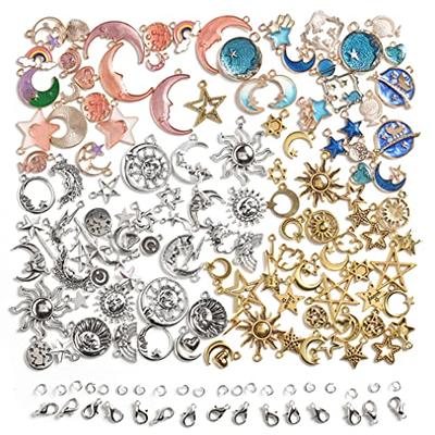 Assorted 50 Enamel charms gold metal charms, small alloy jewelry charms  collection, DIY bracelet charms