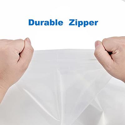 6 Pack Extra Large Storage Bags Strong Clear Resealable Zipper