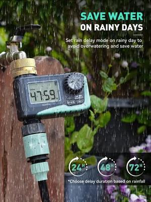 RAINPOINT Sprinkler Timer with Brass Swivel, Water Timer for Garden Hose,  Programmable Hose Timer with Rain Delay/Manual Watering, Digital Irrigation  Timer System for Lawns, 1 Outlet - Yahoo Shopping