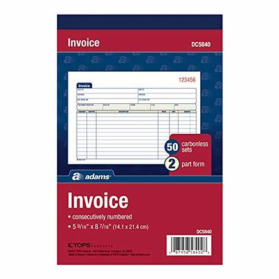 Blue Summit Supplies Triplicate Receipt Book 100 per Book 500 Total 5 Pack 3 Part Carbonless Payment Receipt Books for Money Rent or Cash with