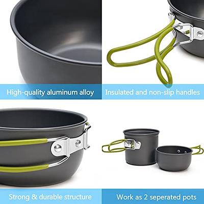 Portable And Lightweight Aluminum Camping Cooking Set With Storage