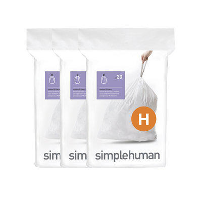 Plasticplace Simplehuman* Code M Compatible Drawstring Trash Bags, 12  Gallon (200 Count) : Target