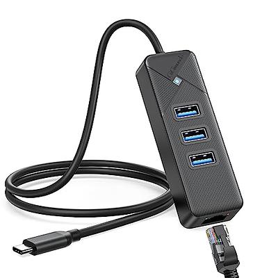 USB 3.0 to Gigabit Ethernet Adapter, 3 Port USB 3.0 Hub