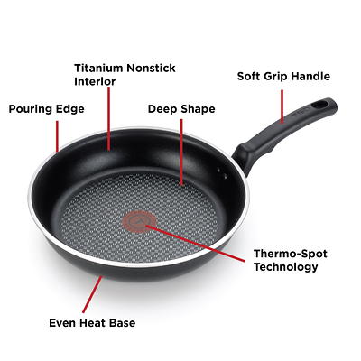 T-fal Cook & Strain Nonstick 2 Piece Fry Pan Cookware Set, 9.5 and