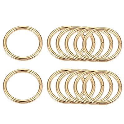 Metal O Rings, 15 Pack 35mm(1.38) ID 3mm Thick Welded O-Ringe, Silver Tone  