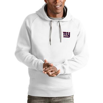 Women's Antigua Red New York Giants Victory Crewneck Chenille