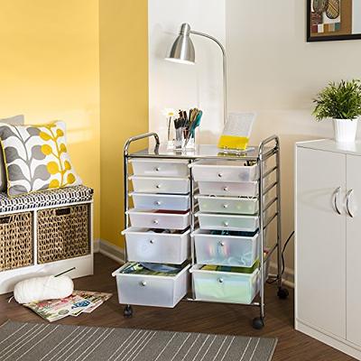 Honey Can Do 10-Drawer Gold Rolling Storage Cart