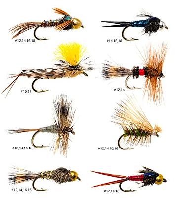 Outdoor Planet 26 Producing Trout Fly Fishing Flies Assortment, Dry, Wet,  Nymphs, Caddis, Hopper Fly Lures