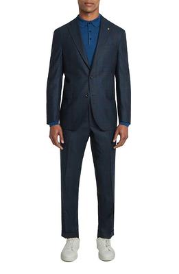 Jack Victor Dean Soft Constructed Plaid Wool & Cashmere Suit in Navy at ...