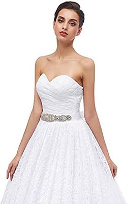 Likedpage Women's Sweetheart Ball Gown Lace Bridal Wedding Dresses (US6,  White) - Yahoo Shopping