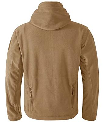 MAGCOMSEN Tactical Hoodie Men Winter Coats Winter Jacket Fleece Jacket  Hoodie for Men Jacket Tactical Fleece Hoodie Brown S - Yahoo Shopping