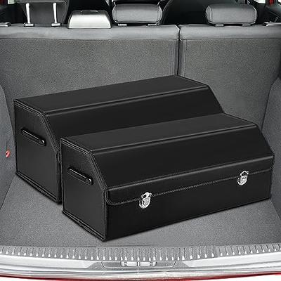 Paterr 2 Pcs 30 Inches Large Collapsible Car Trunk Organizer with Lid for  SUV Faux Leather Car Trunk Storage for Vehicle Truck Multiple Compartment  Adjustable Large Auto Grocery Storage Box, Black - Yahoo Shopping