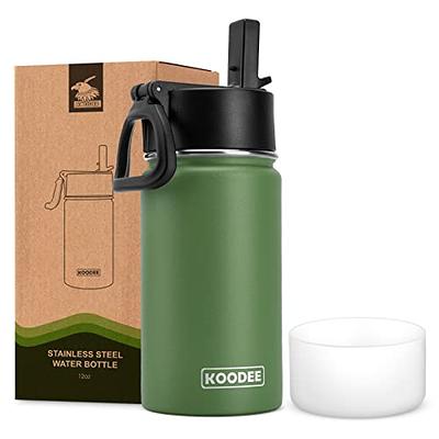 COKTIK Insulated Stainless Steel Water Bottle With Straw Lid, 22